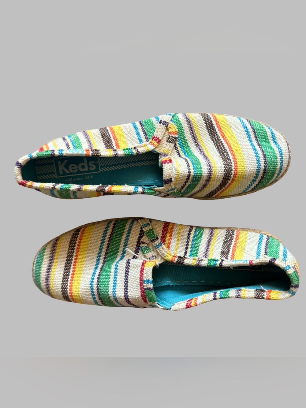 KEDS Women’s Aztec Rainbow Striped Flats Size 6.5